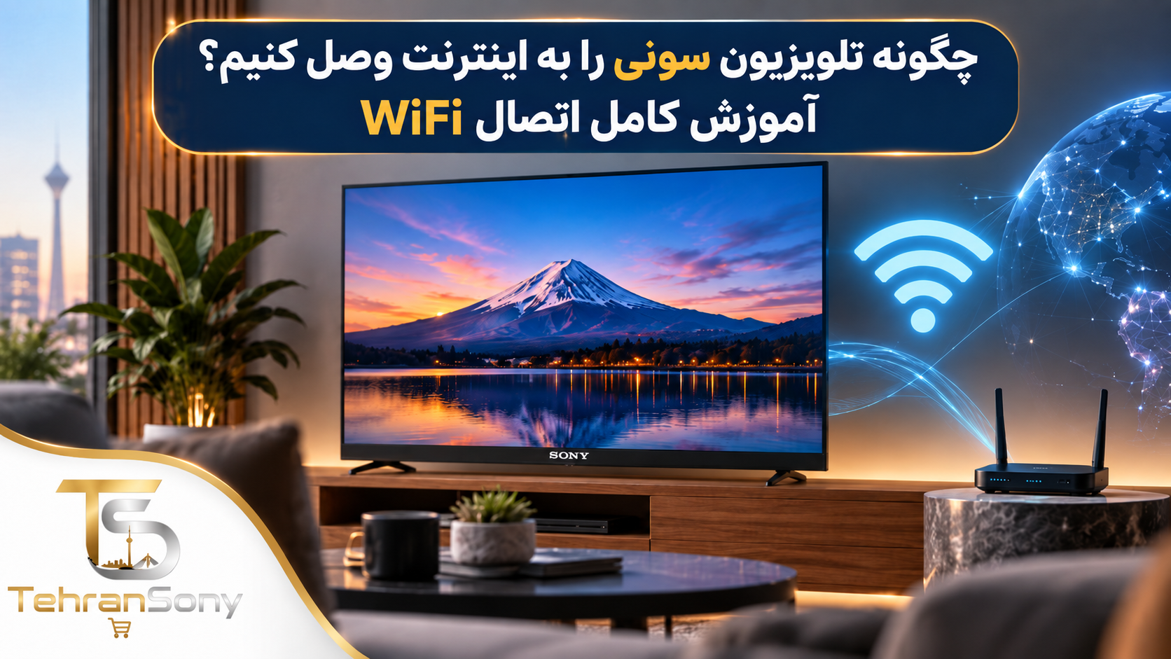 اتصال تلویزیون سونی به اینترنت از طریق WiFi