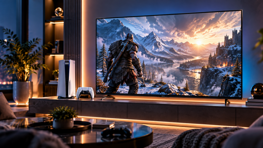 کنسول PS5 متصل به تلویزیون سونی 4K 120 هرتز