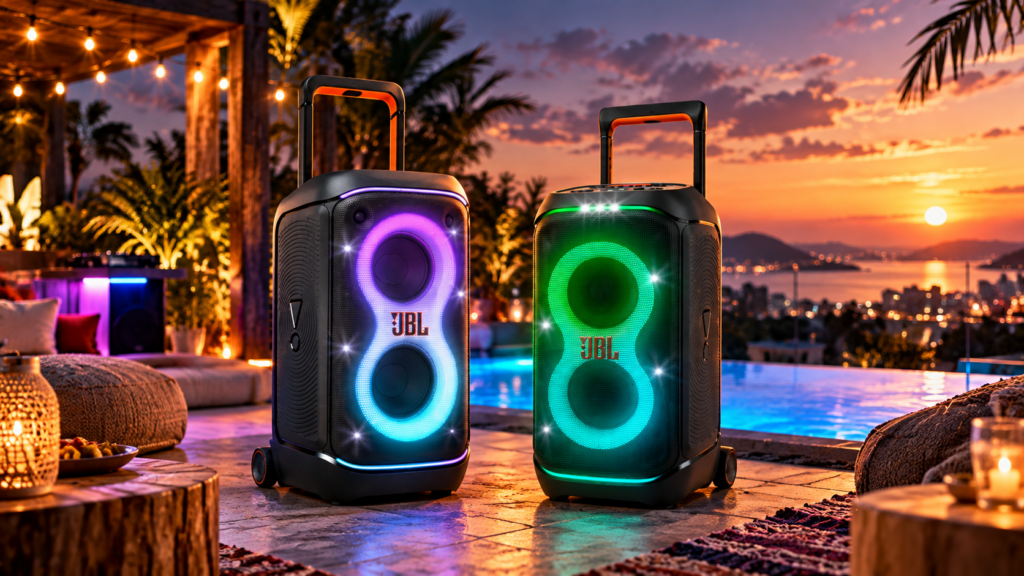 مقایسه اندازه و طراحی JBL PartyBox 520 و Stage 320